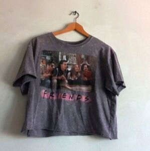 Friends Cropped Short Sleeve Top Size Large